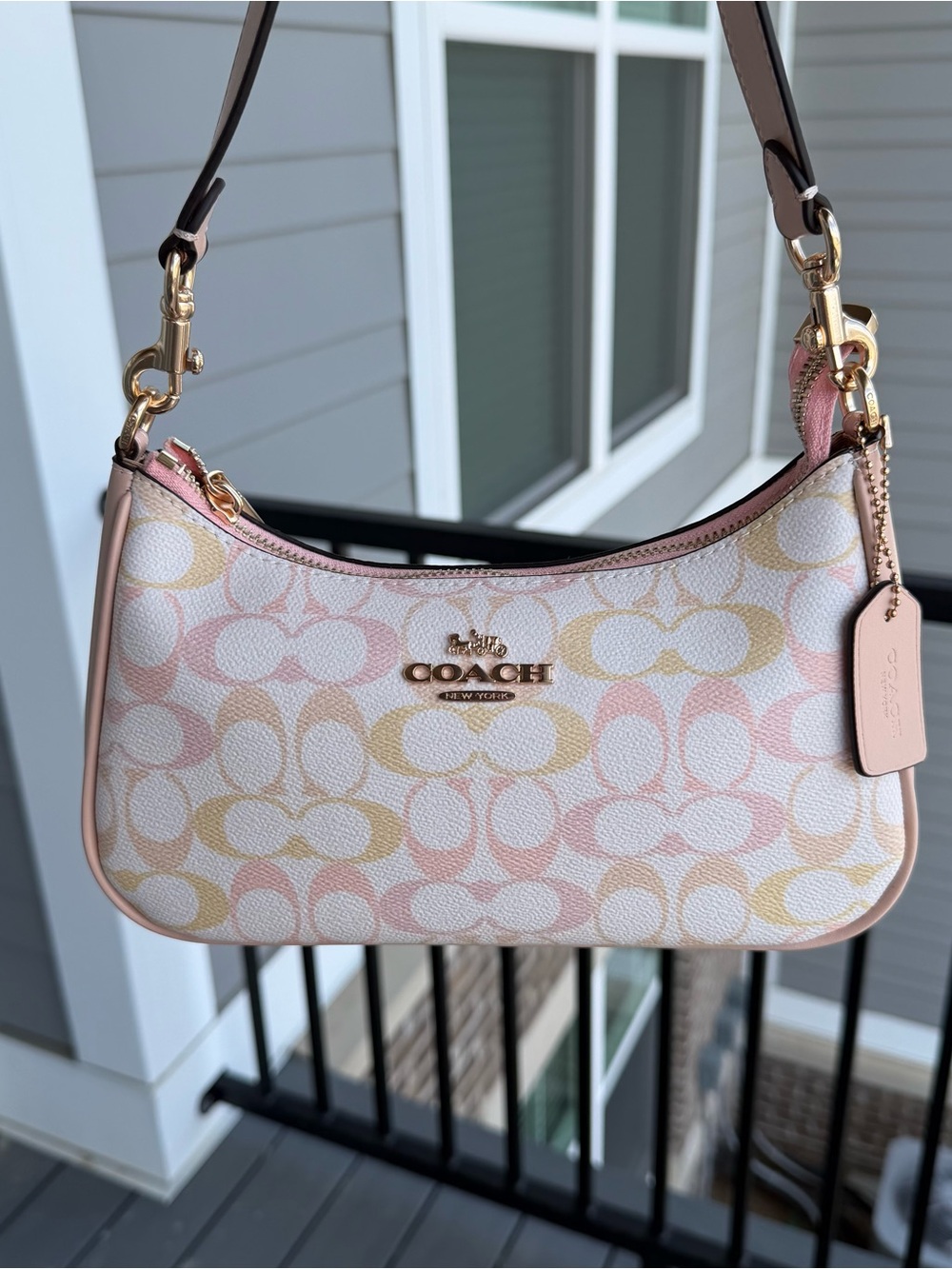 COACH Signature Canvas Multi color Shoulder Bag